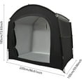 thumbnail image 5 of 7.2 Ft Black Bike Storage Shed Tent, Portable Waterproof Oxford Fabric Bicycle Cover with Window Foldable Outdoor Sheds Shelter for 3/4 Bikes, Outside Lawn Mower Shelter Storage Tent for Garden Tools, 5 of 9