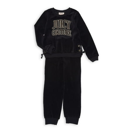 - Little Girl's Two-Piece Velour Set
