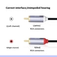thumbnail image 4 of Cable auxiliar a RCA LJ zjcxin de 3,5 mm a cable de audio en Y RCA de 1,2 m, 4 of 7