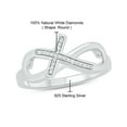 thumbnail image 5 of Cali Trove  Sterling Silver 1/20 CT Round White Diamond Infinity Cross Ring, 5 of 8