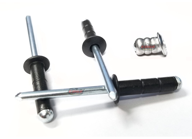 Black 3/16" Rivet Small Head Multi Grip Aluminum Steel Mandrel Pop