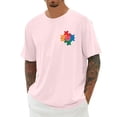 thumbnail image 3 of Telankuip Unisex Awareness Gift T Shirts for Men Womens Crew Neck Short Sleeve T-Shirt Loose Comfortable Breathable Summer Casual Graphic Tee Tops Streetwear Light Pink M, 3 of 6