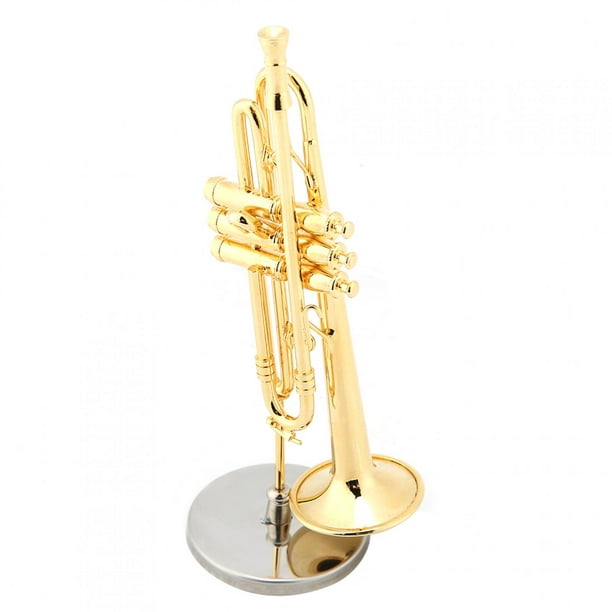 Réplique Miniature D'instrument de Musique de Trombone D'or avec