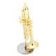 thumbnail image 4 of Réplica de trompeta en miniatura con soporte y estuche chapado en oro instrumento modelo adornos musicales, 4 of 8