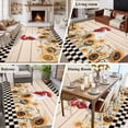 thumbnail image 5 of Large Area Rugs for Living Room Bedroom, Sunflowers Rooster 5'x8' Rug Washable Carpet Runner Indoor Outdoor, Farmhouse Vintage Beige Wooden Plaid Non Slip Floor Mats Rug for Kitchen, Bathroom, 5 of 8