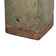 thumbnail image 3 of Textured Ceramic Planter In Square Shape, Large, Slate Gray and Brown, 3 of 6