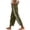 Army Green, variant on Women Side Stripe Pants Y2k Elastic Waist Wide Leg Baggy Track Pant Lace Trim Parachute Pants with Pockets Black,S