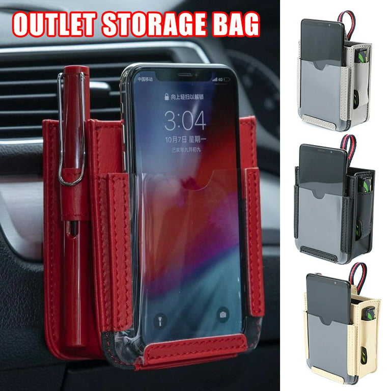 Buy ZZCP Car Cell Phone Holder Pouch for Air Vent - Leather and