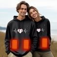 thumbnail image 2 of Unisex Heated Hoodie Fast Warm Up Usb Constant Temperature Warm 5 Heat Zones Pullover Hoodie Long Sleeve Heated Sweatshirt Regular Fit Winter Outdoor Heating Clothing Thermal Hoodie for Men, 2 of 6