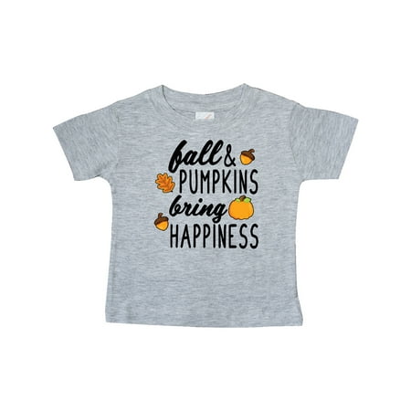 

Inktastic Thanksgiving Fall and Pumpkins Bring Happiness Gift Baby Boy or Baby Girl T-Shirt