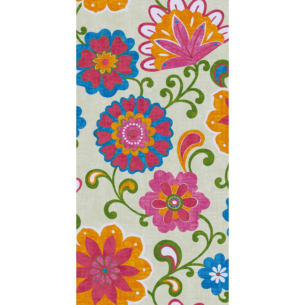 Waverly Inspirations Cotton Duck 45" x 2 Yds Sun Floral Hot Pink Color