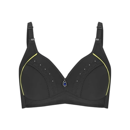GRBOZC Women s Solid Wirefree Bras Comfort Breathable Push Up Bralette Plus Size Everday Bra