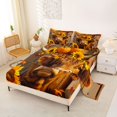 thumbnail image 2 of Manfei Classic Halloween Pumpkin Lantern Bed Sheets,Thanksgiving Pattern Full Size Sheets,4pcs,1 Flat Sheet,1 Fitted Sheet and 2 Pillowcases, 2 of 6