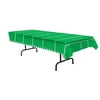 Beistle Game Day Football Tablecover for Rectangle Tables Sports Tableware Touchdown Tailgate Party, 54" x 108", Green/White