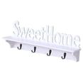 thumbnail image 4 of TABLETREANDS Wall Storage Shelf White with Hooks Multipurpose Rack for Kitchen Living Room, 4 of 8