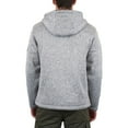 thumbnail image 4 of Men's Mountain and Isles Full Zip Hooded Melange Sweater Fleece Jacket Color: Pale Gray Melange Size: L, 4 of 4
