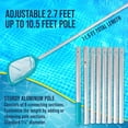 thumbnail image 5 of U.S. Pool Supply 11.5 Foot Swimming Pool Leaf Skimmer Net with Telescopic Aluminum Pole, 8 Sections - 6" Deep Ultra Fine Mesh Netting Basket, Remove Finest Debris, Adjustable Length, Clean Spas, 5 of 6