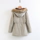 thumbnail image 2 of Abrigo grueso de talla grande con capucha, chaqueta de algodón de longitud media a larga, abrigo de ante de pelo de cordero, chaqueta de algodón para mujer, 2 of 6
