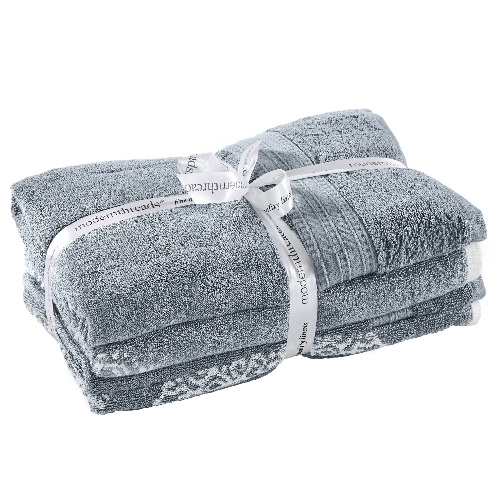 6 Piece Metro Bath Towel Set - Dark Grey, Size: Large
