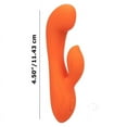 thumbnail image 5 of CalExotics Stella Liquid Silicone Rabbit Vibrator, Orange, 5 of 5