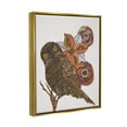 thumbnail image 3 of Stupell Industries Elaborate Patterned Owl Flower Blossom Stripes Detail Graphic Art Metallic Gold Floating Framed Canvas Print Wall Art, Design by Valentina Harper, 3 of 6