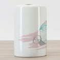 thumbnail image 3 of Beach Saying Ceramic Toothbrush Holder, Cool Breeze Take Me to the Ocean on Text Surf Board, Decorative Versatile Countertop for Bathroom, 4.5" X 2.7", Charcoal Grey Cadet Blue, 3 of 4