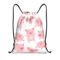 thumbnail image 1 of Xecao Kawaii Pigs Pattern Sports Drawstring Backpack - String Swim Gym Bag with Wet Proof Pocket for Women&Men-Medium, 1 of 6