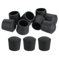 Uxcell 16Pcs Chair Leg Tips Caps, 13/16" Non-Slip Feet End Caps Cover, Arc Chair Leg Floor Protectors, Black