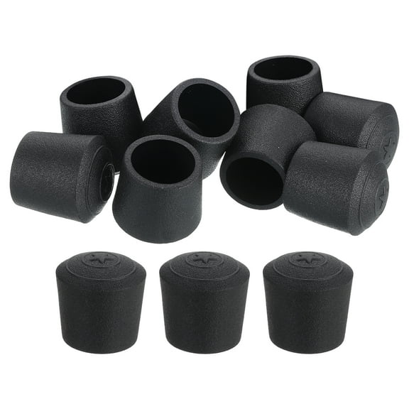 Uxcell 16Pcs Chair Leg Tips Caps, 13/16" Non-Slip Feet End Caps Cover, Arc Chair Leg Floor Protectors, Black