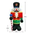 thumbnail image 4 of 6 Ft. Red Fabric Inflatable Nutcracker, 4 of 6