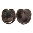 thumbnail image 1 of CAROOTU Seamless Silks-Base Hair Topper Fringe Hairpiece Straight Clip in Forehead Topper with Wispy Bangs, 1 of 7