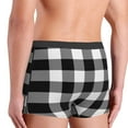 thumbnail image 5 of Bingfone White And Black Plaid Men'S Underwear - Casual Stretch Boxer Briefs-Small, 5 of 9