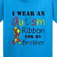 thumbnail image 4 of Inktastic I Wear an Autism Ribbon for My Brother Youth T-Shirt, 4 of 5