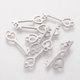 thumbnail image 1 of Tarnish Resistant 201 Stainless Steel Pendants Heart Key Stainless Steel Color 19.5x6x1.1mm, 1 of 2