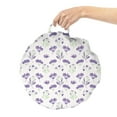 thumbnail image 2 of Nature Art Round Floor Cushion with Handle, Various Berries Image Botanical Purple and Green Pods on Plain Background, Decorative Pillow for Living Room & Dorms, 18" Round, Multicolor, by Ambesonne, 2 of 4