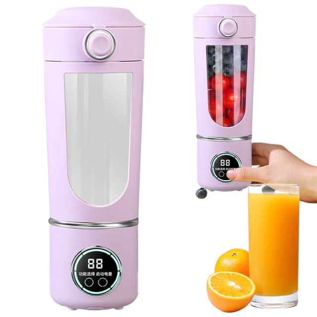 Yuehao Home Multifunctional Rechargeable Juicer, Purple Juicing Cup 27*11,Portable Usb Rechargeable Juicer 700Ml Capacity Smoothie Maker Juicing Cup for Travel and Use