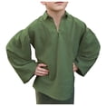 thumbnail image 2 of MIASHUI Chemise Garçon Tout-Petit Halloween Jacobite Écossais Classique à Lacets Vert, 4-6 Ans, 2 of 4