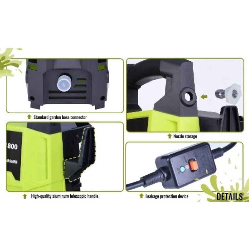 Portable Cordless Pressure Washer Gun, Battery Operated High Pressure Power Car Wash Detailing Cleaner Kit with 6-in-1 Nozzle, Foam Cannon for Auto