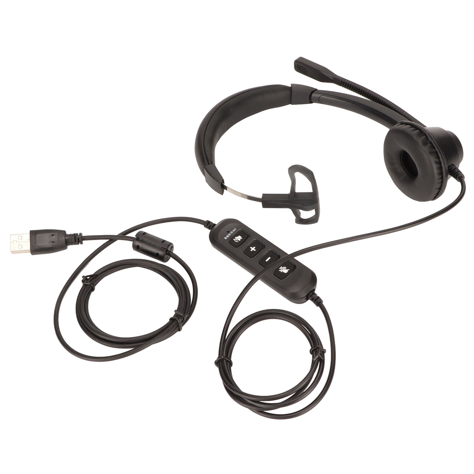 Auricular Monoaural USB, Con Cable Auricular De Un Solo Oído Plug And ...