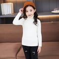 thumbnail image 3 of SILVERCELL 1-7Years Toddler Kids Girl Solid Knit Warm Sweatshirt Pullover Base Tops Mommy and Me Outfits Turtleneck Long Sleeve Sweater, 3 of 8