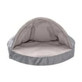 thumbnail image 5 of FurHaven Pet Products Wave Fur & Velvet Memory Foam Snuggery Burrow Pet Bed for Dogs & Cats - Dark Gray, 26" Base, 5 of 13