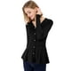 thumbnail image 2 of Día de San Patricio Top De Peplum De Punto Jersey Acanalado De Manga Larga Con Cuello En V Para Mujer Negro XXL, 2 of 6