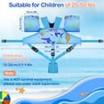 thumbnail image 4 of MoKo Kids Swimm Vest for 20-50lbs, Toddler Floaties with Crotch Strap and Whistle, Blue Shark, 4 of 8