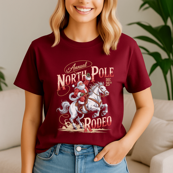 Santa Cowboy Christmas, Funny Christmas TShirt, Santa Shirt, Vintage Holiday Tee, Merry Xmas Gift, Family Holiday Outfits