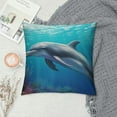 thumbnail image 2 of COMIO  Body Pillow Case Cover Two Dolphins and Corals Swimming in The Ocean Throw Pillow Cases Body Pillow Covers with Zipper Dolphin Lover Extra Large Pillowcase for Bed Decor, 2 of 5