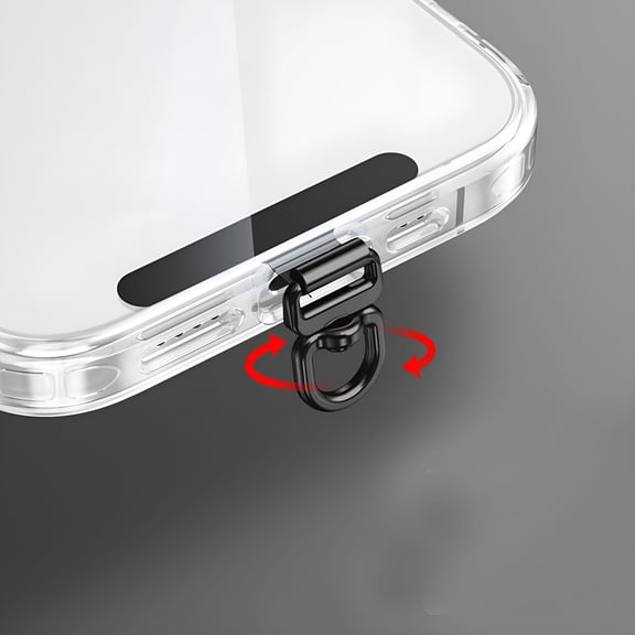 GJX 360° Rotating Stainless Steel Phone Tether Tab (3-Pack) - Universal for iPhone & Other Phones (Fits Wristbands/Necklaces/Crossbody Straps)