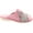 Pink, variant on Womens 12217 Natural Wool Flower Cozy House Slippers Made in Europe