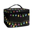 thumbnail image 2 of HELLHERO Coloured Lights Polyester Portable Makeup Cosmetic Bag Organizer Travel Makeup Case Portable Traveling Portable Hanging Organizer Portable Bathroom, 2 of 6