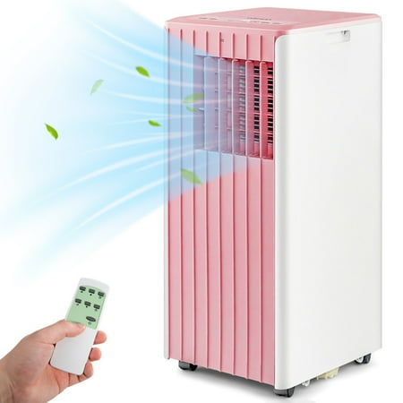

Canddidliike 3-in-1 10000 BTU Air Conditioner with Humidifier and Smart Sleep Mode-Pink Room Air Conditioner with Remote Control Dehumidifier