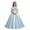 Sky Blue, variant on Girls Party and Evening Gown Spaghetti Straps Bow Tie Train Dress